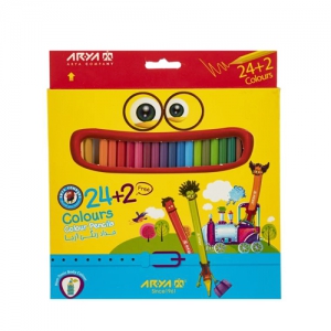 مداد رنگی 24 رنگ مقوایی آریا | Colored Pencil