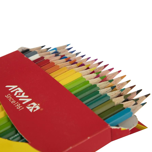 مداد رنگی 36 رنگ مقوایی آریا | Colored Pencil