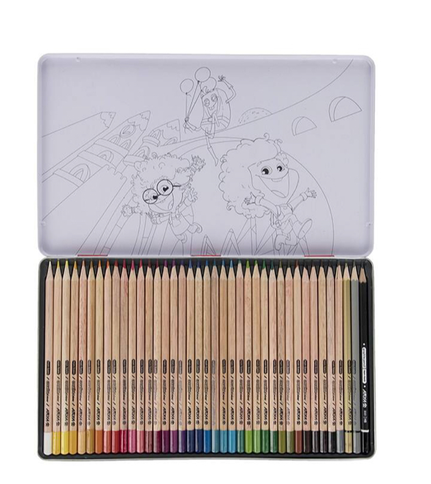 مداد رنگی 36 رنگ فلزی آریا | Colored Pencil